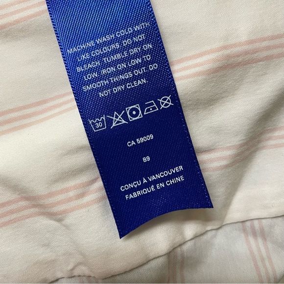 Kit And Ace White And Pink Striped Button Up Shirt Tailored Blouse Size 10 - Picture 13 of 14